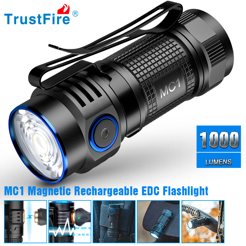 Edc Carry Flashlight - Trustfire MC1 lampe de poche Rechargeable