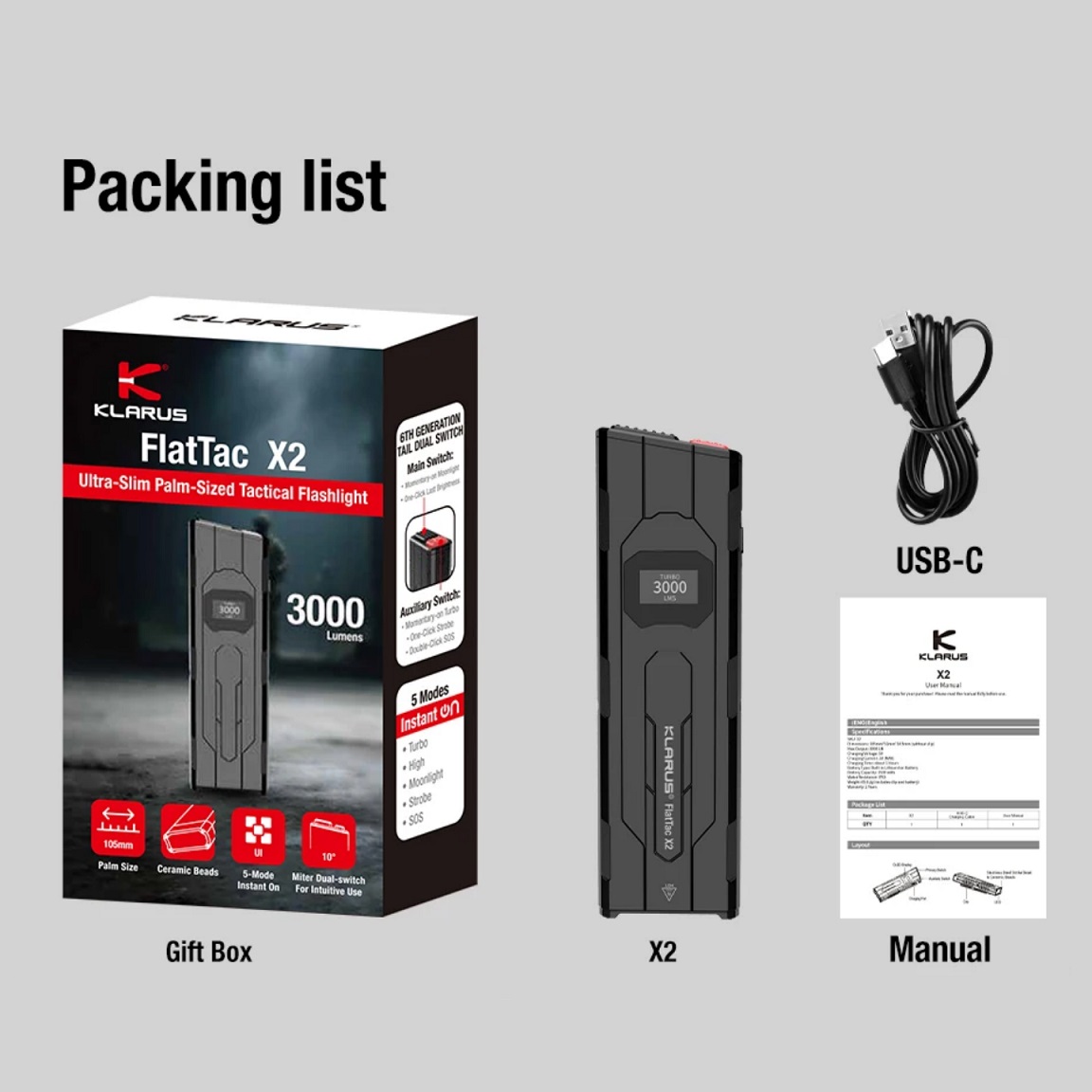 Lampe de poche tactique EDC Kl - Edc Carry Flashlight avis et prix