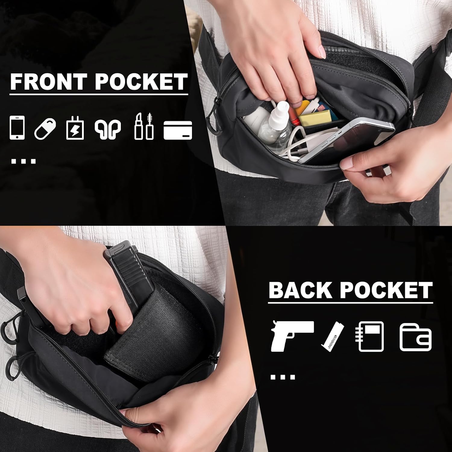 Sac banane tactique avec étui, - Edc Carry Pistols avis et prix